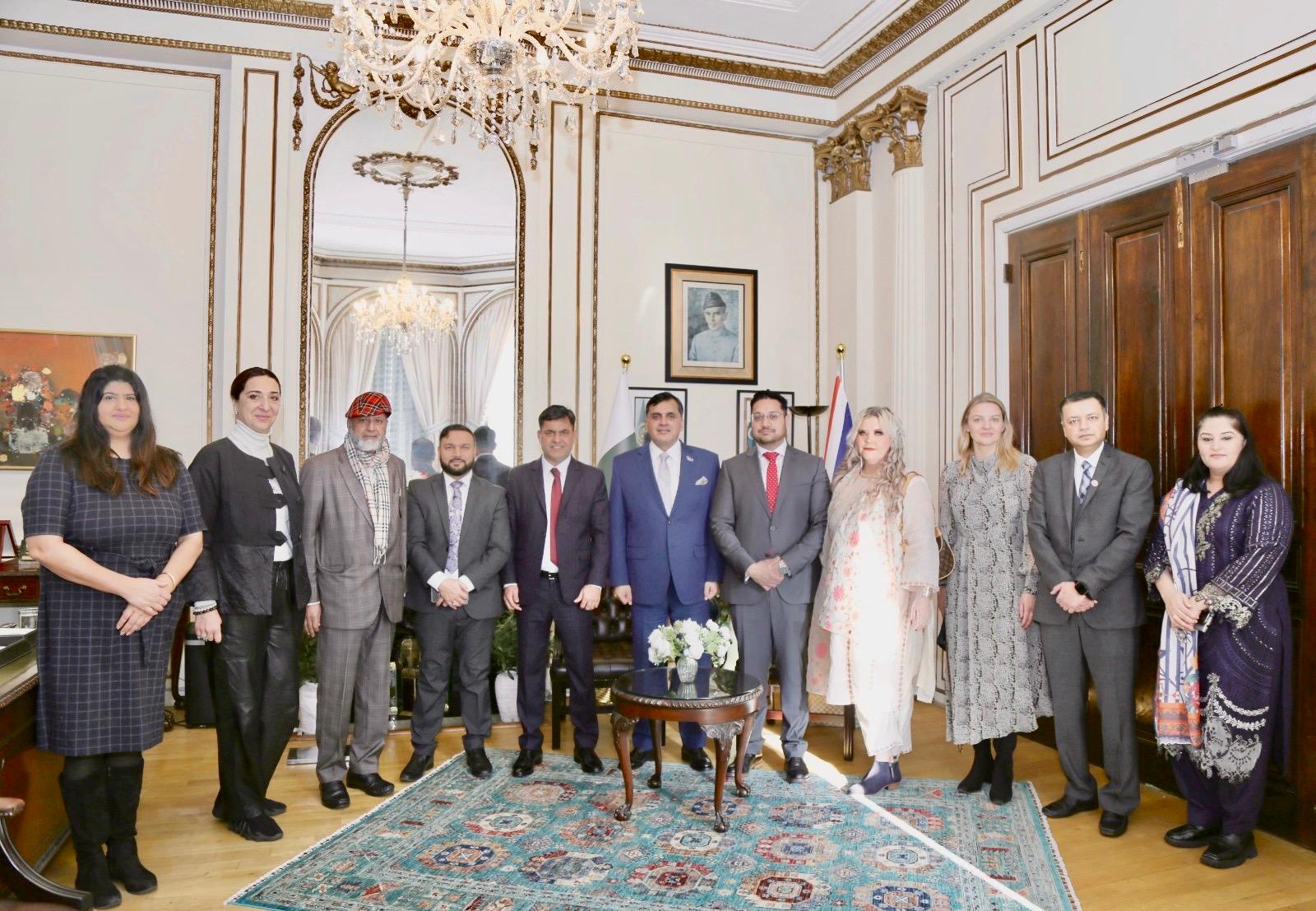 Kristina Culka with a formal delegation connected to foundation and community work